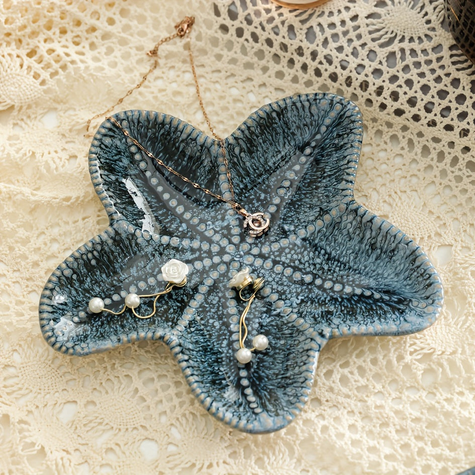 Jewelry Tray - Dual-Color Ceramic Starfish