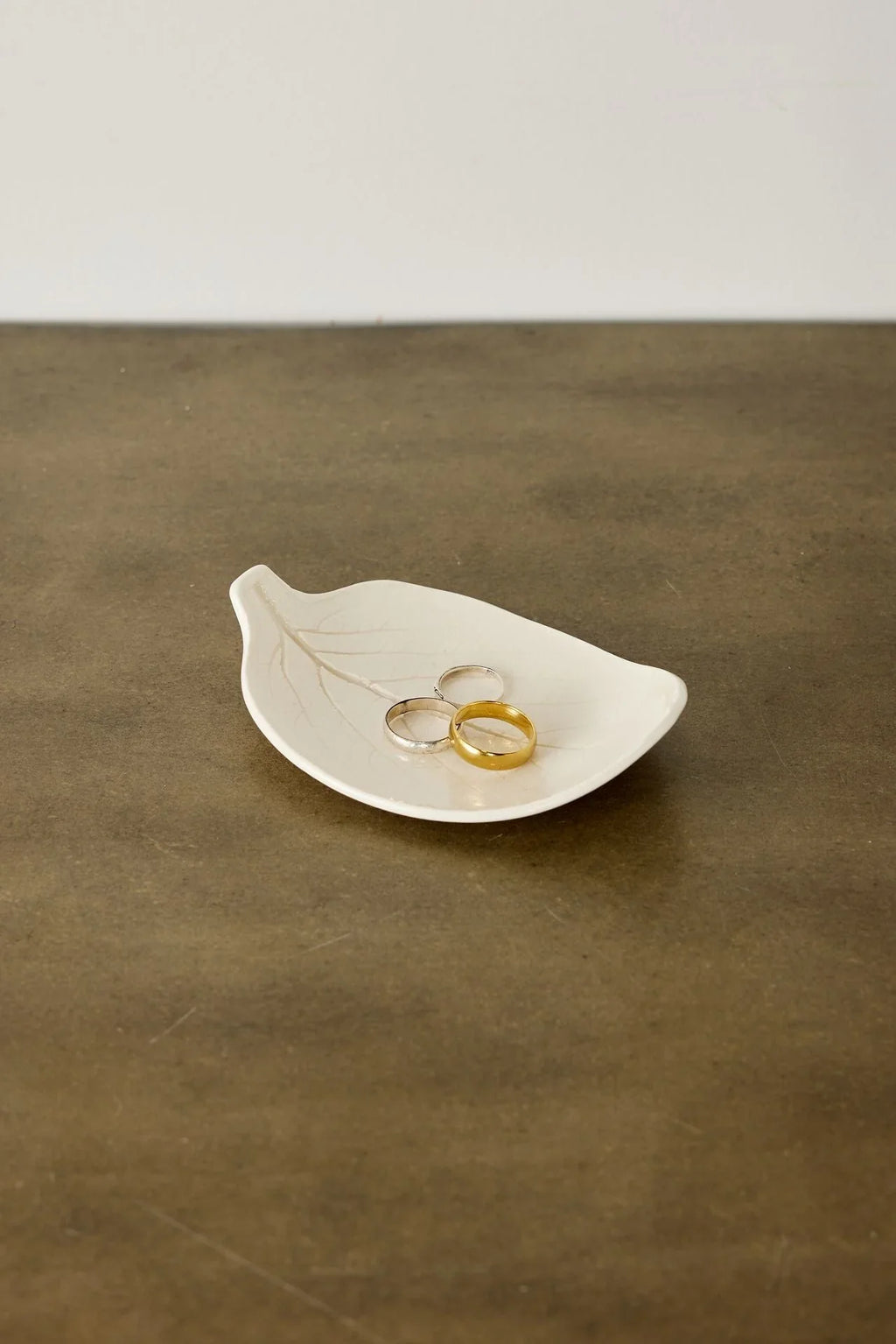 Porcelain Leaf Trinket Dish Kanju Interiors
