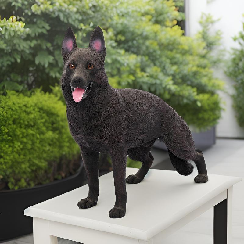 German Shepherd Dog Cognitive Decorative Figurine Realistic PVC Statue German Shepherd Dog Statue Military Style Action Doll Perfect Birthday Gift Dog Statue Static Solid Simulation Animal Dog Model House Of Avana