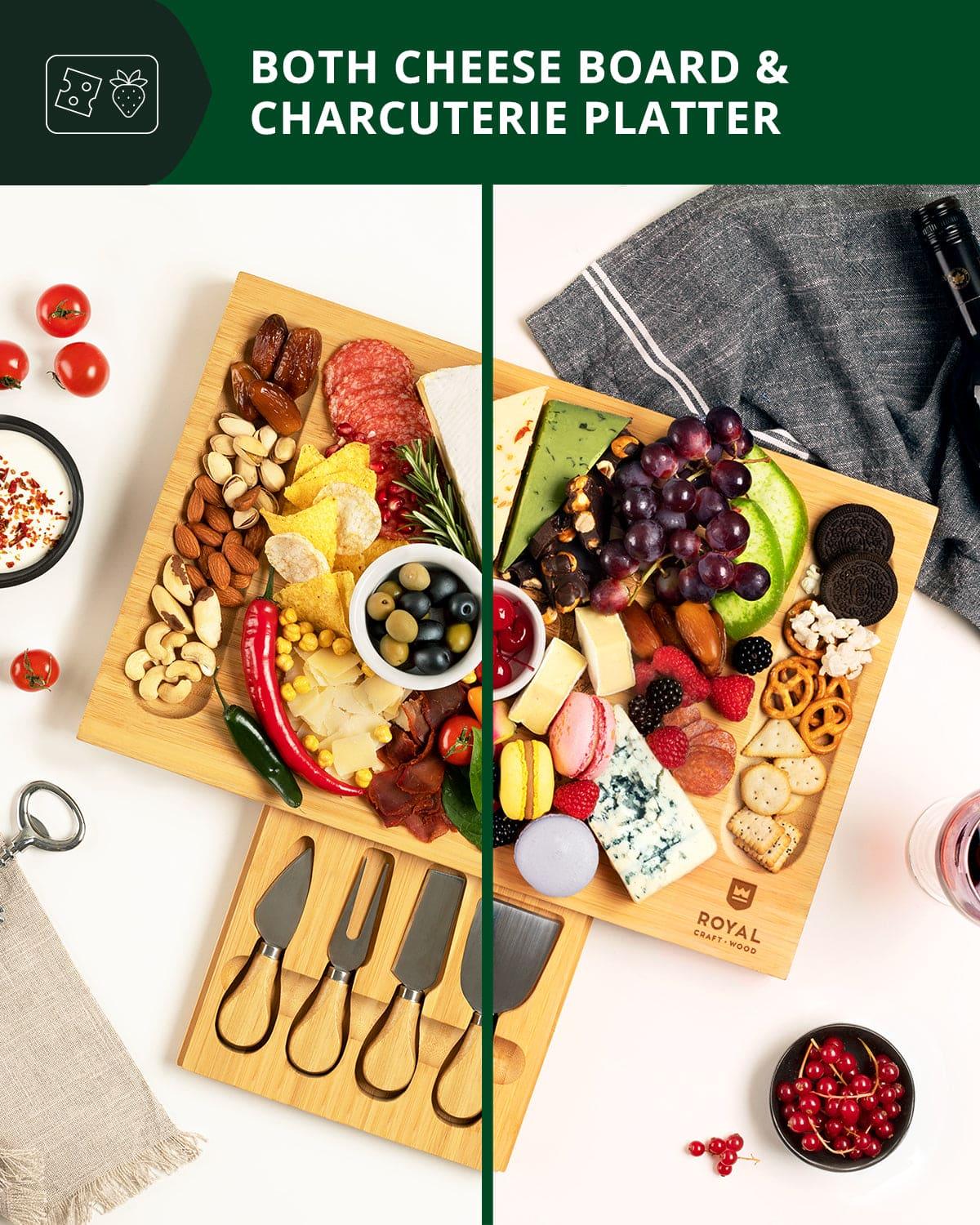 Cheese Board w/knives, 16.5"x11" Royal Craft Wood