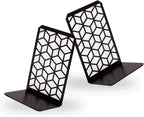 3d Cube Bookends 2-pack – Geometric Metal Book Ends By Geomod, lifestyle image - House Of Avana
