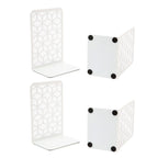 3d Cube Bookends 2-pack – Geometric Metal Book Ends By Geomod, angled view - House Of Avana