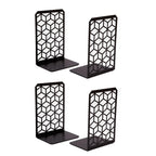 3d Cube Bookends 2-pack – Geometric Metal Book Ends By Geomod, front view - House Of Avana