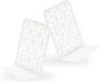 3d Cube Bookends – Geometric Metal Book Ends By Geomod, angled view - House Of Avana
