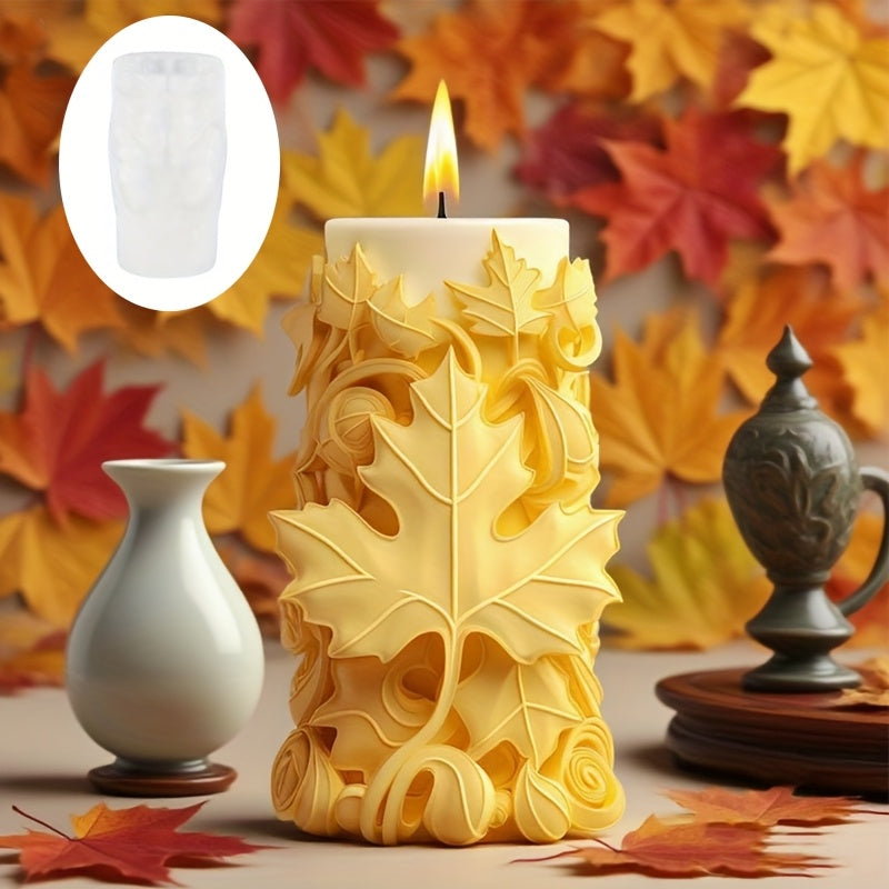 3D Maple Leaf Candle Molds - Durable Silicone Scented Candle & Soap Molds for Elegant Fall Decor, Weddings, Halloween, and Home Accents, Candle Making Supplies, Decorative Molds, Realistic Leaf Design, Highquality Silicone House Of Avana