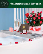 Bathtub Caddy Tray, Gray Royal Craft Wood