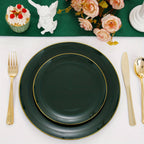 100pcs Golden Green Plastic Plate Cutlery Set - Christmas Decoration, Including 20 Dessert Plates, 20 Dinner Plates, 60 Silverware, Suitable for Weddings, Parties And Birthdays, Christmas Parties House Of Avana