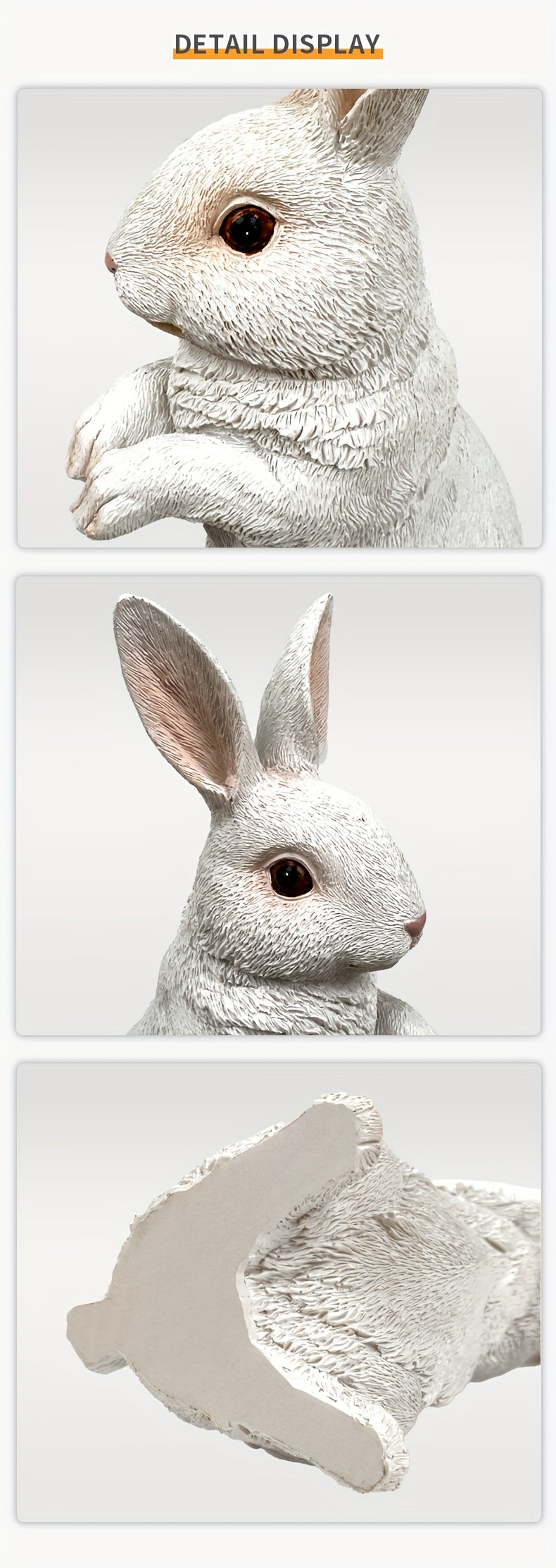 Charming Resin Rabbit Statue - Versatile Indoor/Outdoor Decor for Garden, Patio, and Home House Of Avana