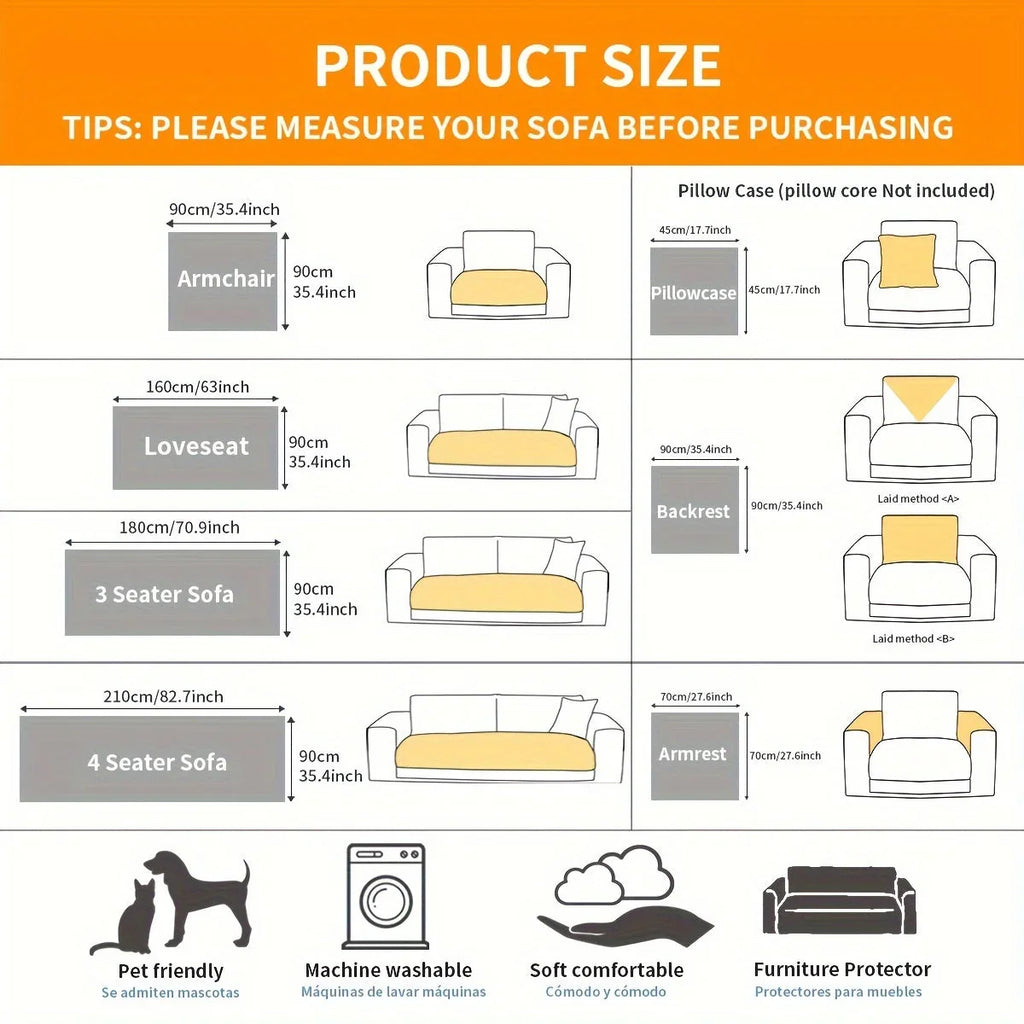 Linen Sofa Cover – Premium Stretchable Protector for Couches topspet