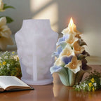 3D Floral Bouquet Mold with Layered Petals - Candle, Resin, Plaster, Soap Crafting - Reusable Silicone Casting Mold for Wedding, Home Decor, Birthday Party Centerpieces - Easy Release & Long-Lasting Floral Arrangement Mold, C House Of Avana