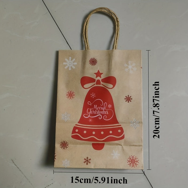 12 Pack Christmas Gift Bags with Santa, Reindeer, Snowman & Tree Designs - Paper Holiday Shopping Bags with Twine Handles for Parties, Gifts, Decorations, Gift Bags Christmas, Seasonal Decorations, Festive Party Favors, Festi House Of Avana