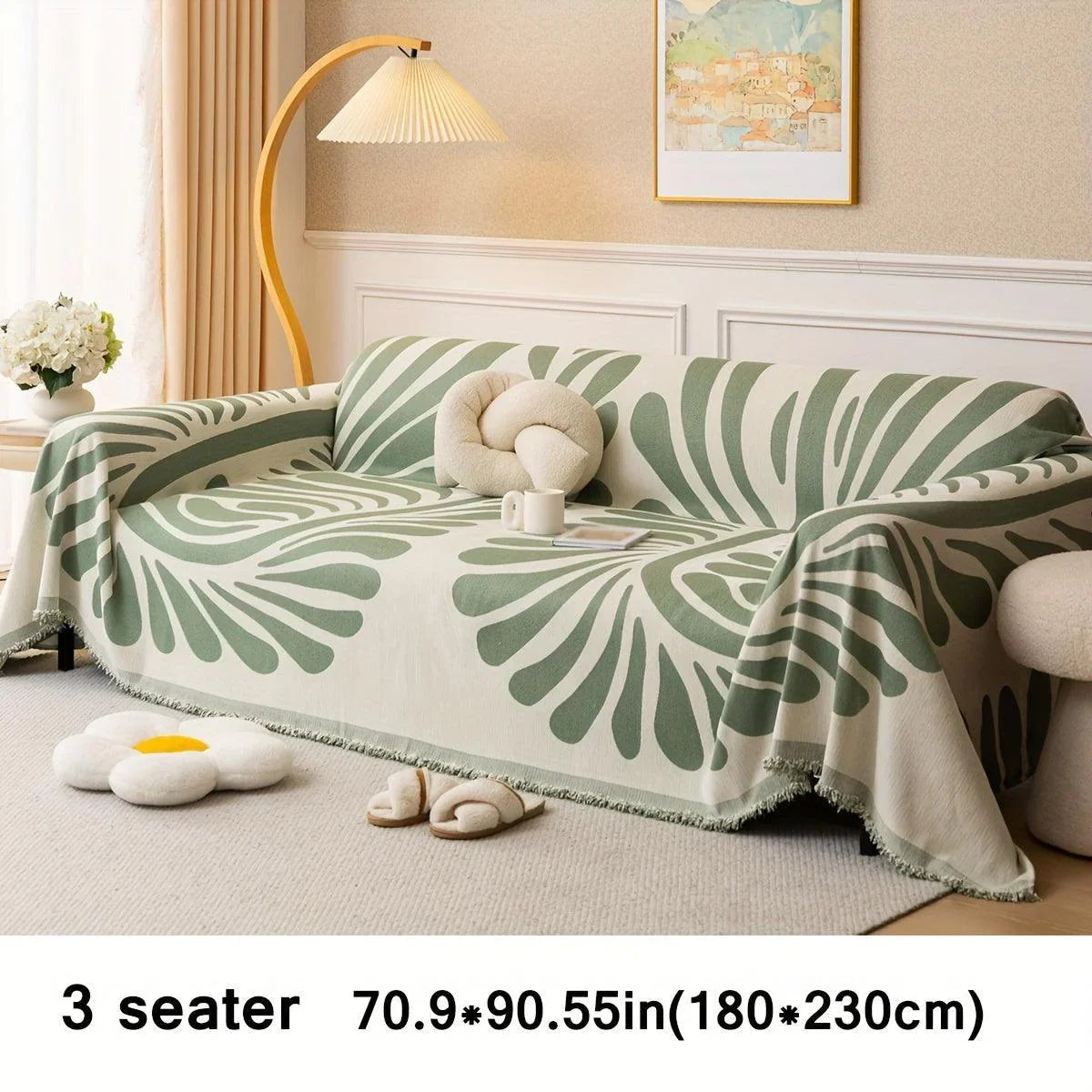 Versatile Chenille Sofa Cover - Pet-Friendly, Orange Dog Couch Cover topspet