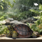 1pc Exquisite Turtle Statue Decoration, Resin Handicraft, Artistic Simulation Animal Sculpture, Suitable For Outdoor Gardens, Courtyards, Ponds - Independence Day Decoration, Weather-Resistant, Durable, And Colorful Decoratio House Of Avana