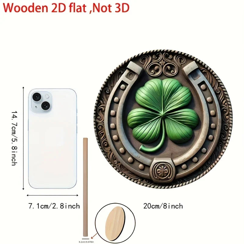 Wall Sign - Retro Wooden Green