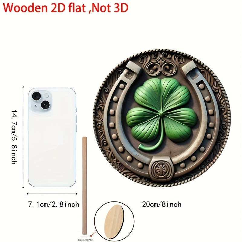 Wall Sign - Retro Wooden Green