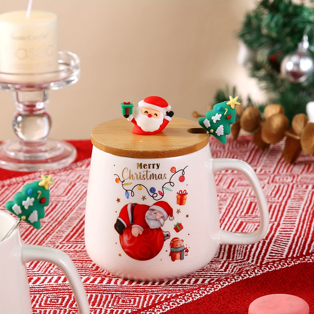Father Christmas Pattern Mug For Festive Occasions, Adds A Cosy Atmosphere, Perfect Christmas Gift, Heat-resistant Ceramic, Ideal For Festive Gift-giving House Of Avana