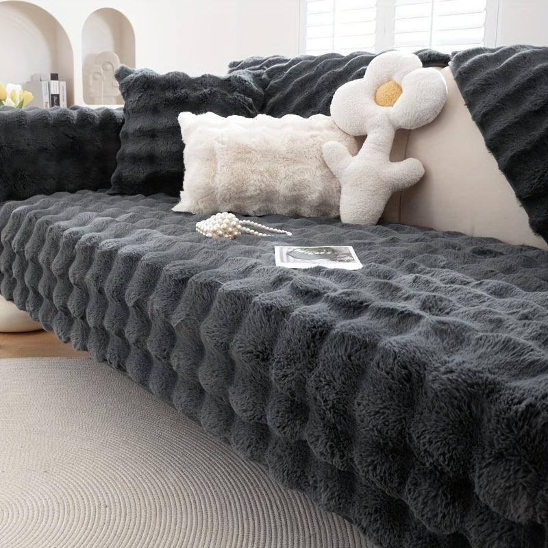 Molly Mutt Couch Cover - Soft, Cozy, and Non-Slip Plush Sofa Protector topspet