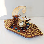 Golden Acrylic Tray - Ramadan Lantern Storage