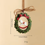 3pcs 3D Resin Christmas Tree Ornaments - Vintage Bell & Wreath Hanging Decorations, No Electricity Needed, Durable Plastic Holiday Gifts for Indoor/Outdoor Trees, Classic Style for Holiday Atmosphere, Christmas Tree Decoratio House Of Avana