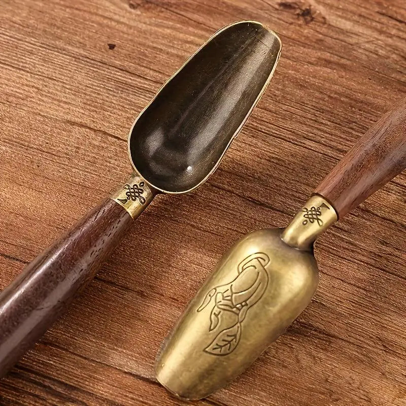 S Decorative Retro Metal Shaped Spoon with Bamboo Handle - Ideal Holiday Gift for Home Party Decorations... - House Of Avana