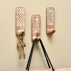 S Boho Wooden Wall Hooks Set, Rust Resistant, Easy Install Adhesive, Perfect for Bathroom & Home Decor,... - House Of Avana
