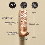 S Boho Wooden Wall Hooks Set, Rust Resistant, Easy Install Adhesive, Perfect for Bathroom & Home Decor,... - House Of Avana