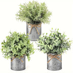 S Potted Artificial Eucalyptus Tree, Galvanized Flower Pot Desktop Center Decoration Suitable for... - House Of Avana [[SKU:HOA-XMS-400]]