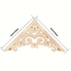 4-pack Wooden Corner Carvings, Transverse Orientation Wood Cabinet Corner Stickers, No Electricity or... - House Of Avana [[SKU:HOA-MSC-400]]