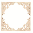 4-pack Wooden Corner Carvings, Transverse Orientation Wood Cabinet Corner Stickers, No Electricity or... - House Of Avana [[SKU:HOA-MSC-400]]