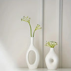 4 pcs White Ceramic Vases for Wedding & Home Decor - House Of Avana
