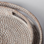 404 - Round Rattan Tray Porto Boutique