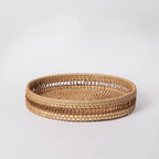 405 - Round Rattan Tray Porto Boutique
