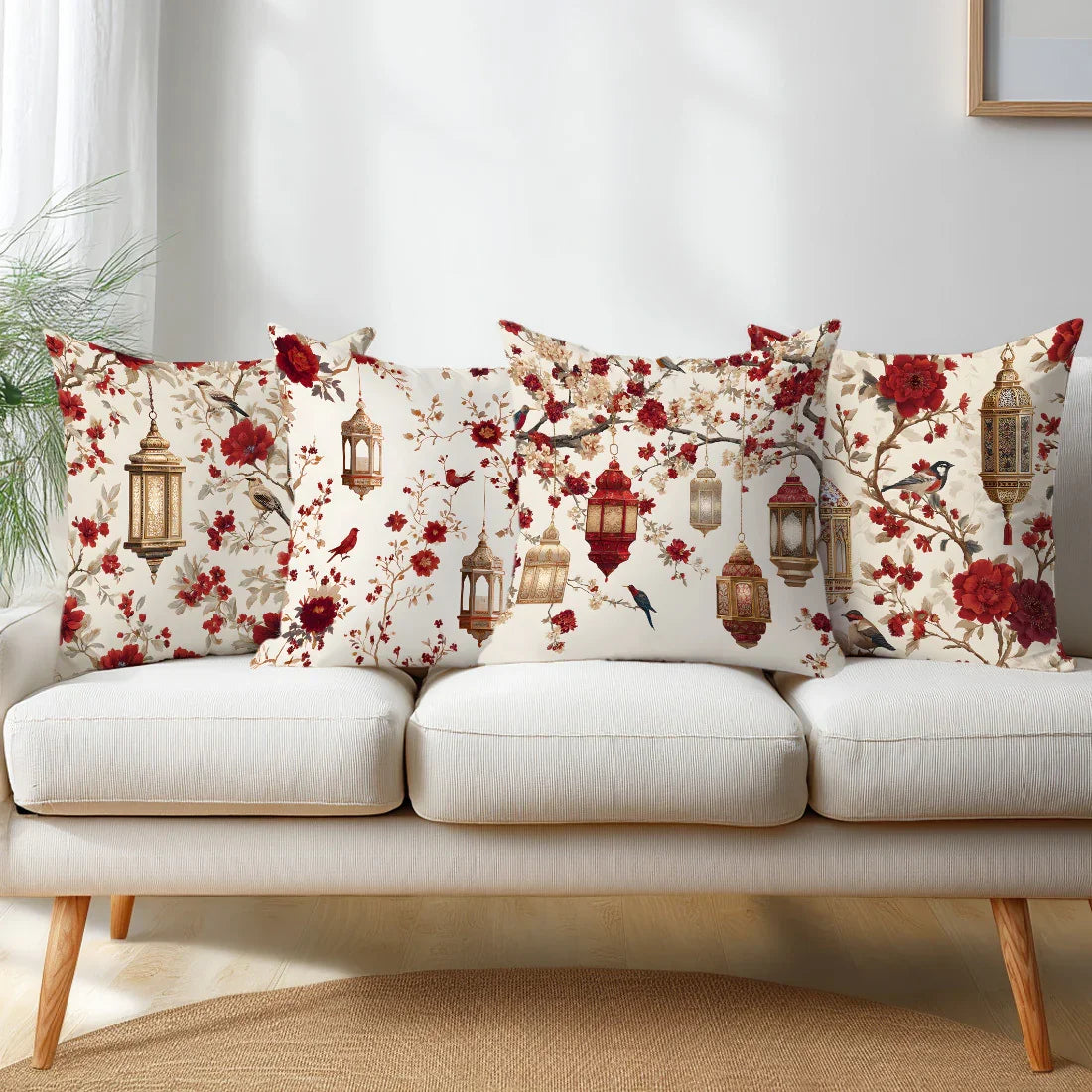 Pillowcases - Traditional Cotton Red 45cm