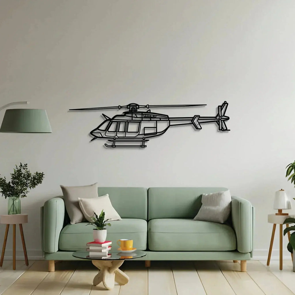 407gx Metal Aircraft Wall Art - Ncp0504, back view - House Of Avana