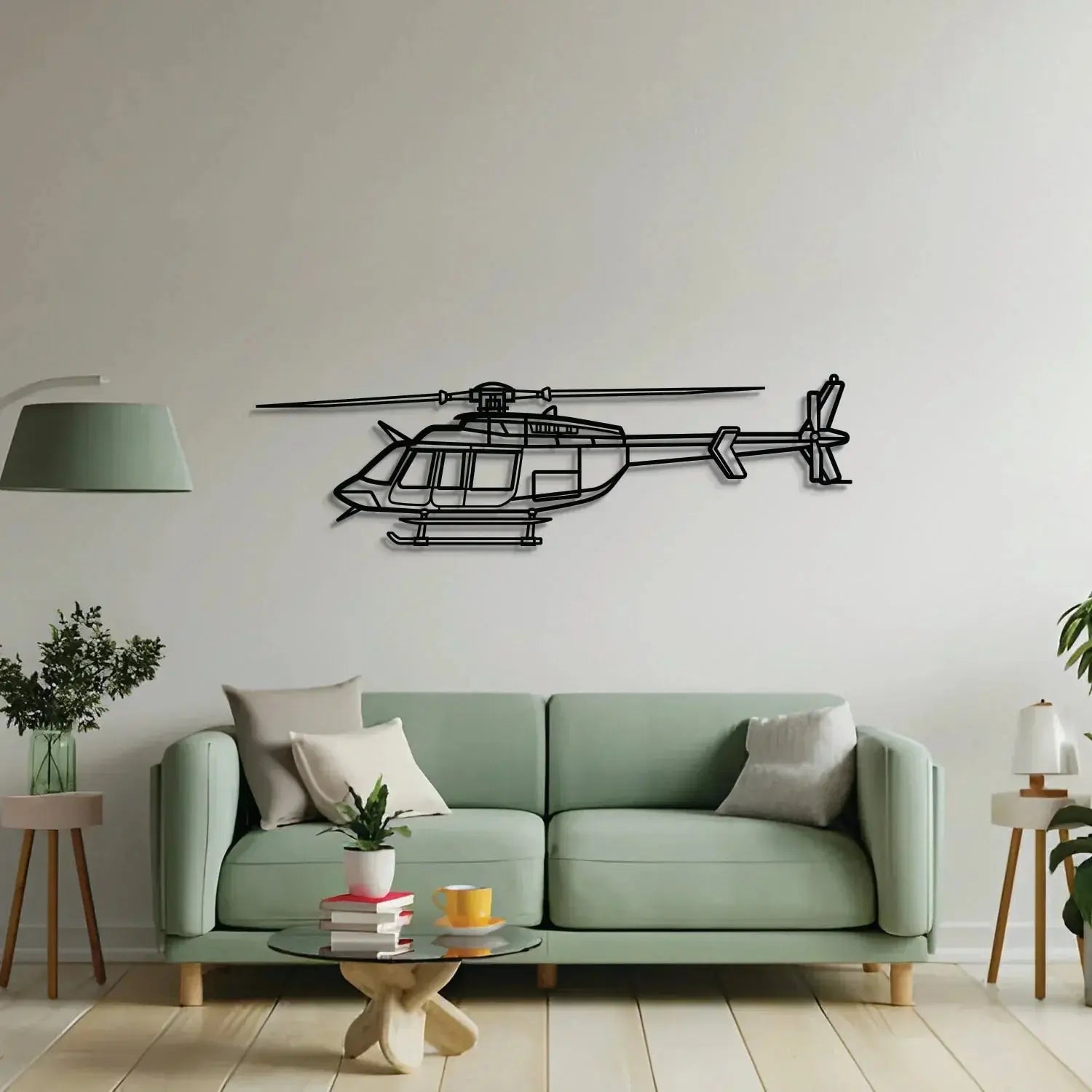 407gx Metal Aircraft Wall Art - Ncp0504, back view - House Of Avana