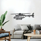 407gx Metal Aircraft Wall Art - Ncp0504, side view - House Of Avana