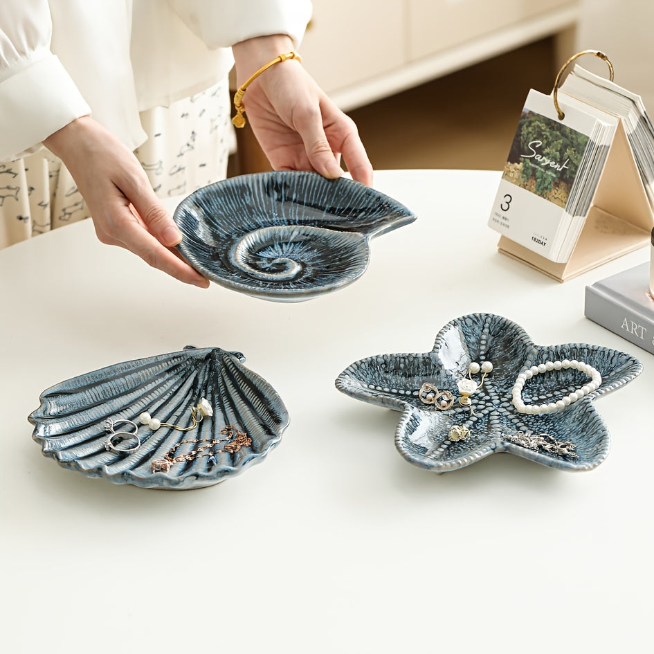 Jewelry Tray - Dual-Color Ceramic Starfish