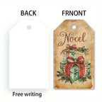 40pcs, Vintage Christmas Series Hang Tags, Exquisite Christmas Gift Tags, Santa Claus/Christmas Tree/Gingerbread Man, Hang Tags, Christmas Party Decorations, 10 Different Pattern Designs, Cute DIY Cards, Message Cards, Holida House Of Avana