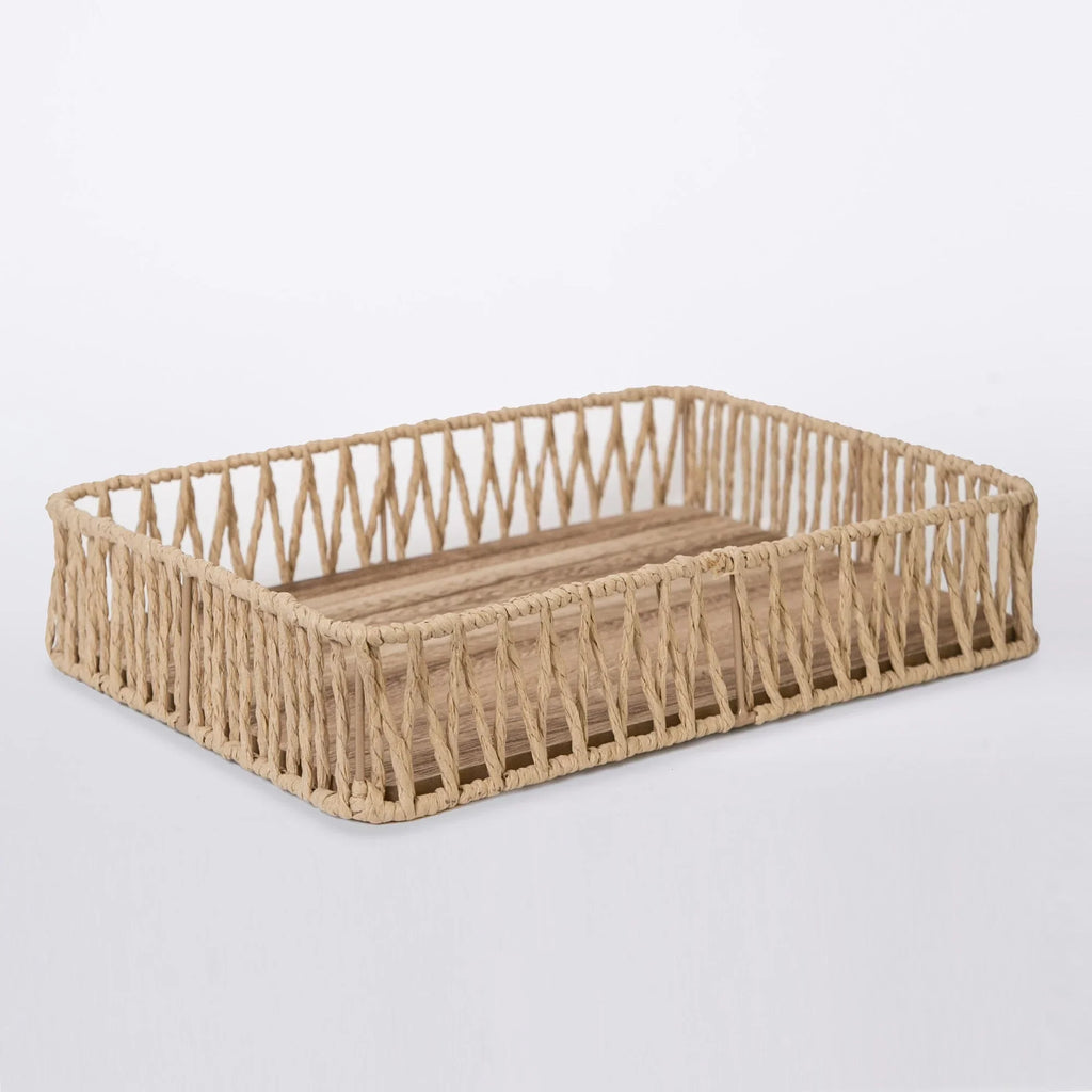 415 - Wooden Rope Tray Porto Boutique