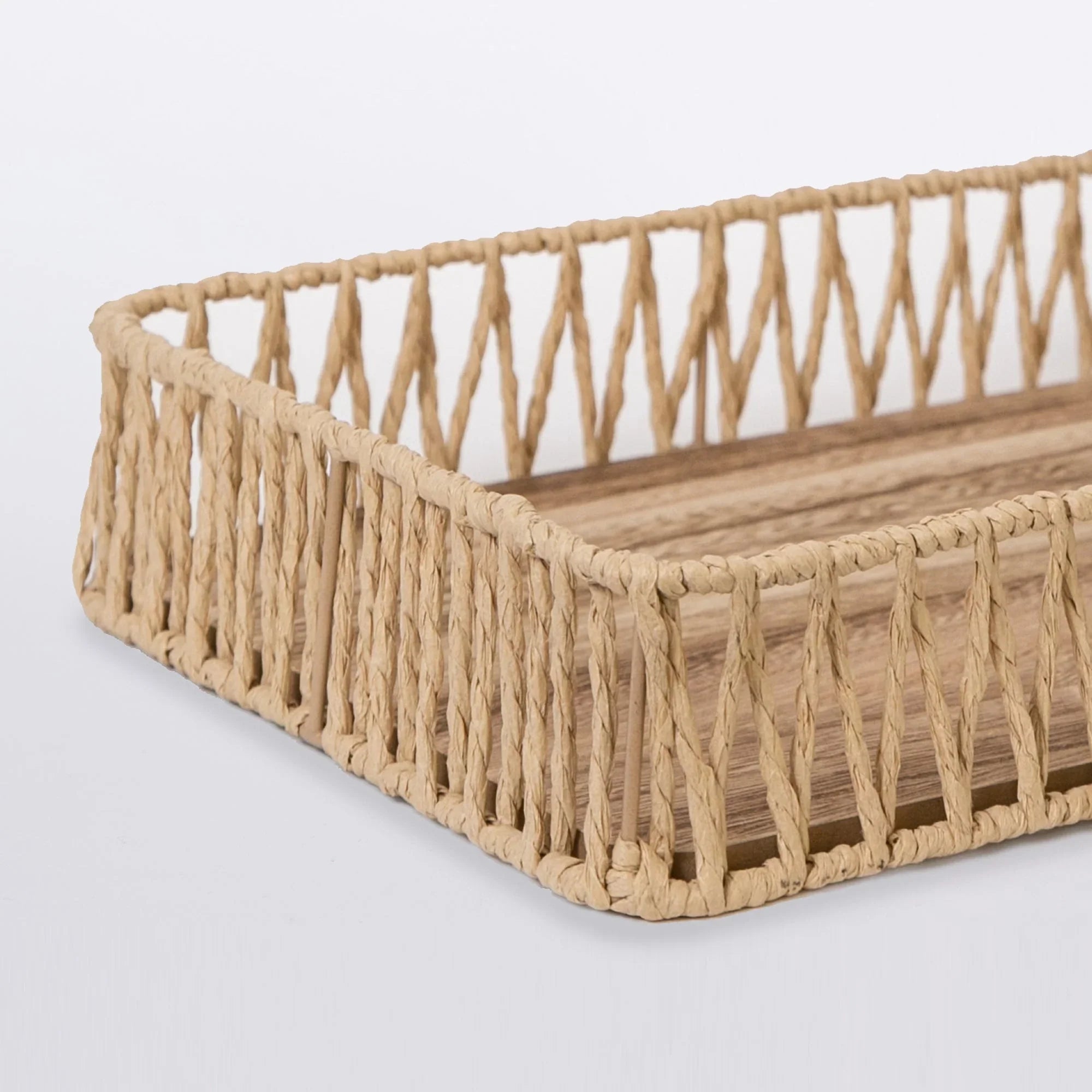 415 - Wooden Rope Tray Porto Boutique