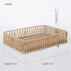 415 - Wooden Rope Tray Porto Boutique