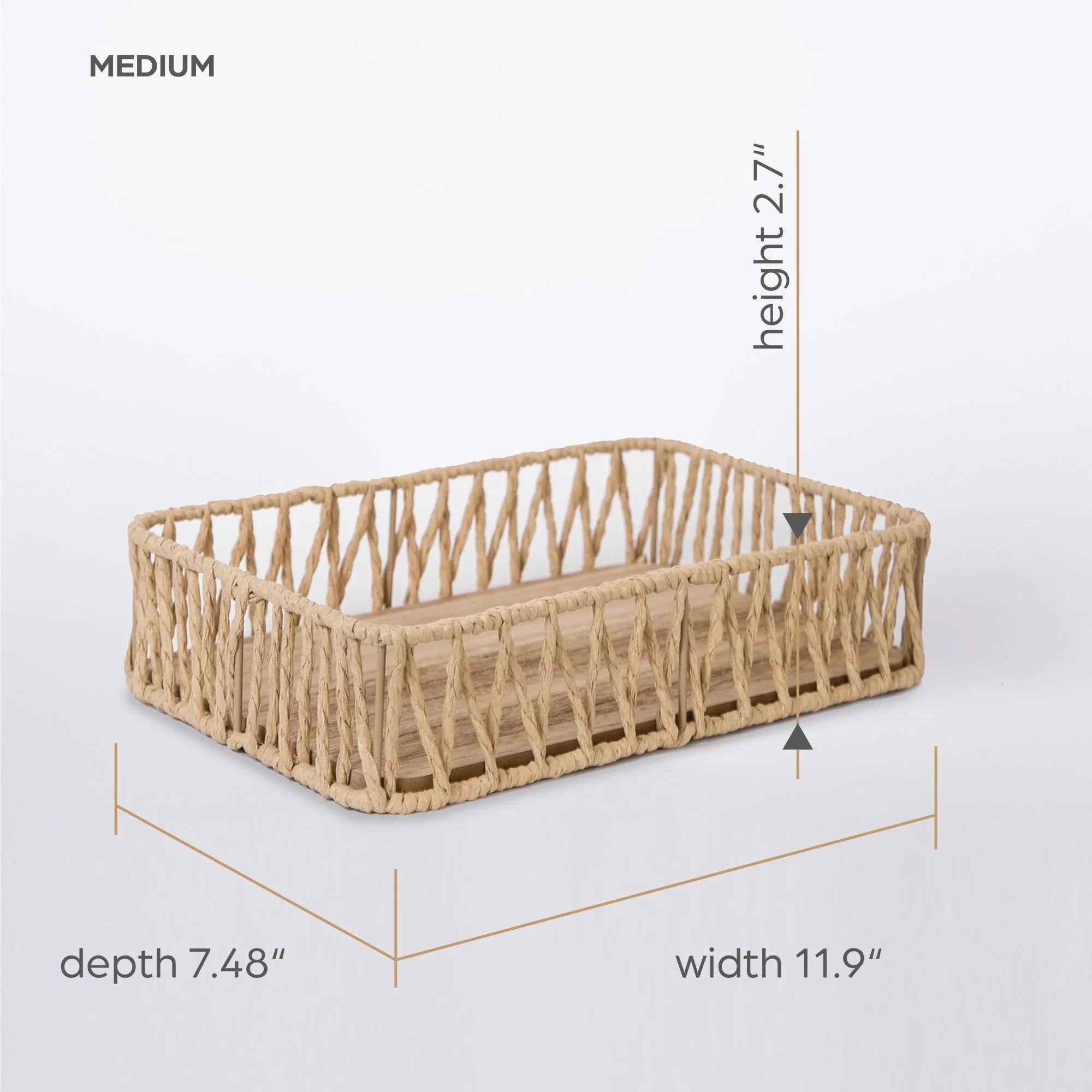 415 - Wooden Rope Tray Porto Boutique