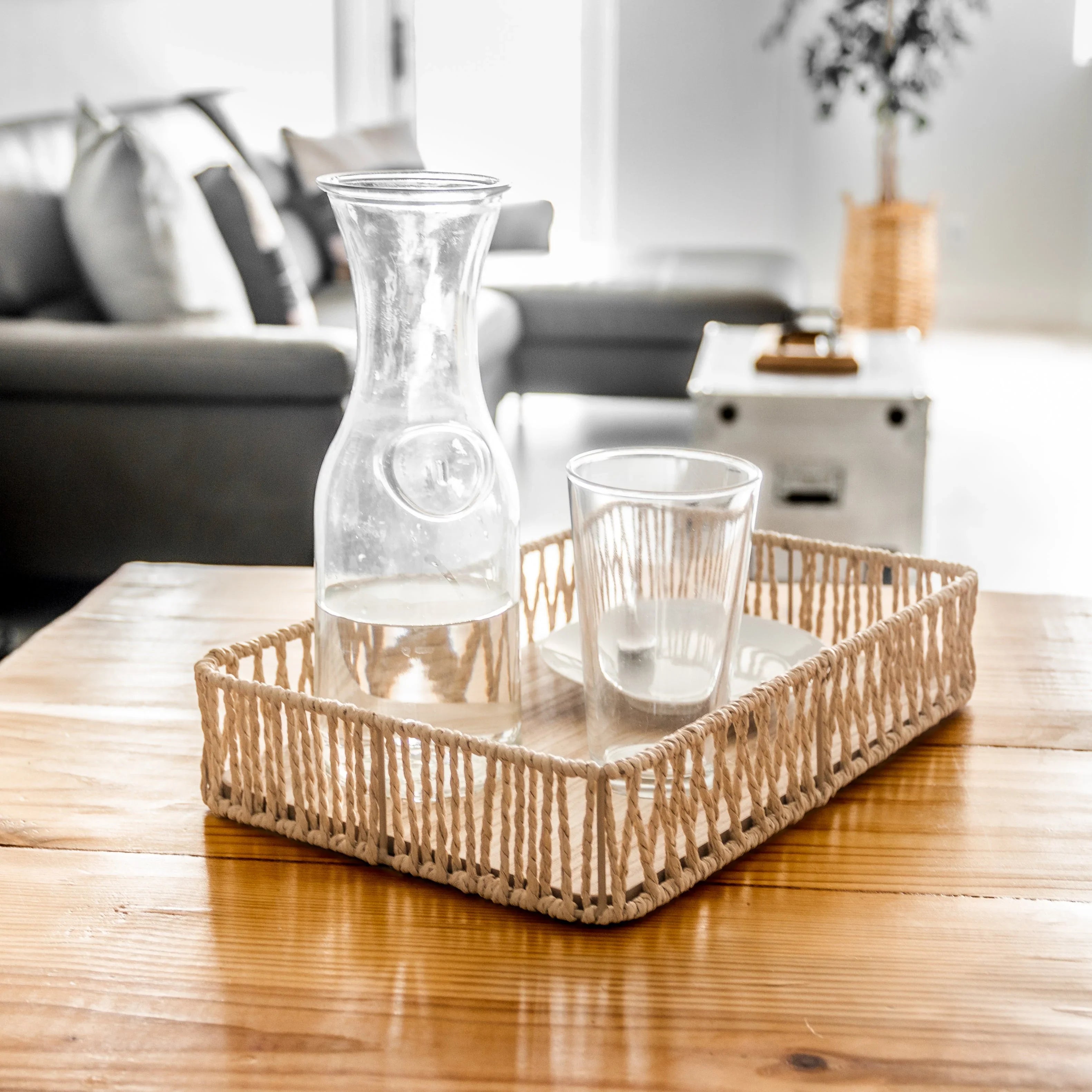 415 - Wooden Rope Tray Porto Boutique