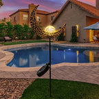 Solar Garden Light - Cracked Glass Sphere