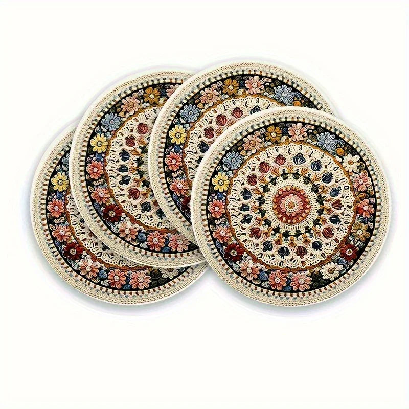 Placemats - Woven Wood Round