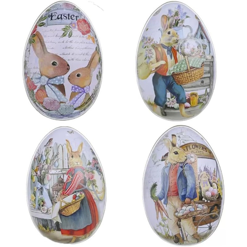 Tin Box - Reusable Metal Eggshell Style Small