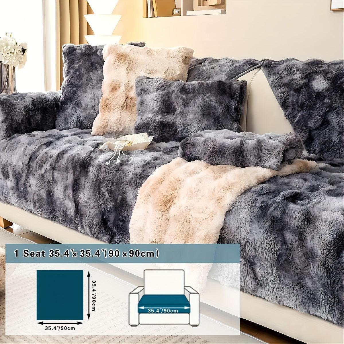Luxurious Gradient Velvet Sofa Cover topspet