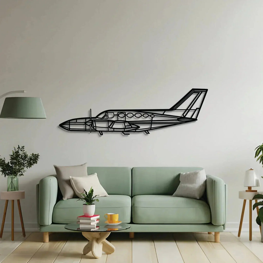 421 Metal Aircraft Wall Art - Ncp0505, back view - House Of Avana