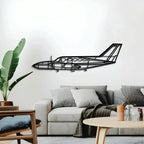 421 Metal Aircraft Wall Art - Ncp0505, side view - House Of Avana