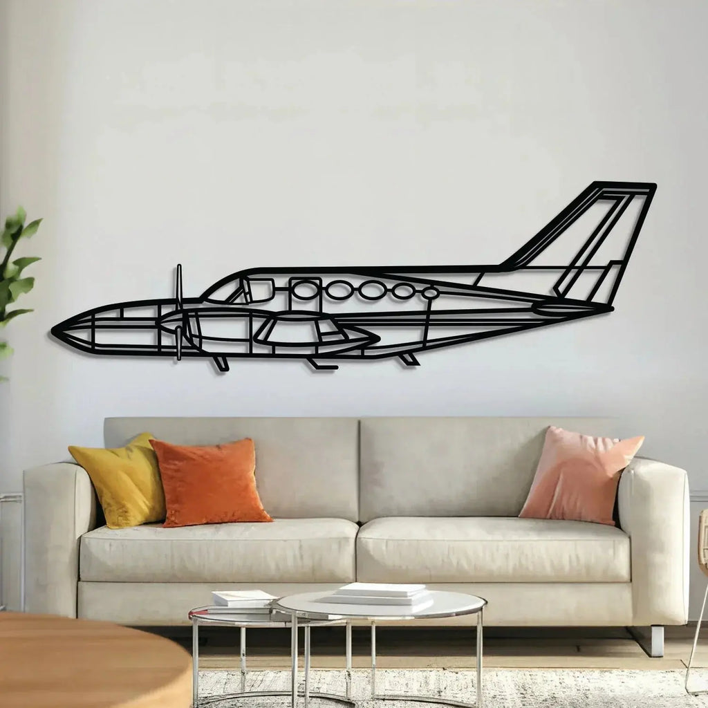 421 Metal Aircraft Wall Art - Ncp0505, front view - House Of Avana